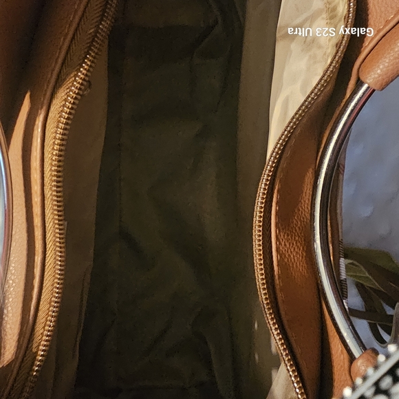 Plaid Handbag - Brown and Cream - Picture 13 of 16